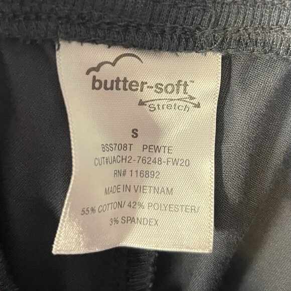 Butter Soft Women's Size Small Gray Scrub Jogger Pants - Picture 2 of 3